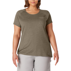 Dickies Women's Cooling Short Sleeve T-shirt Plus Size - Military Green Heather