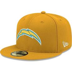 Gold - Women Caps New Era Men's Los Angeles Chargers Omaha Primary Logo 59FIFTY Fitted Hat