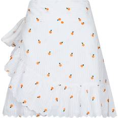 Neo Noir Chrissy Orange Skirt - White