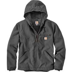 Carhartt Men - Winter Jackets Clothing Carhartt Washed Duck Sherpa-Fleece Lined Jacket - Gravel