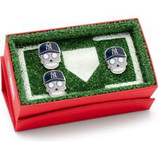 Diamond Cufflinks New York Yankees Sugar Skull Cufflinks & Lapel Pin Gift Set