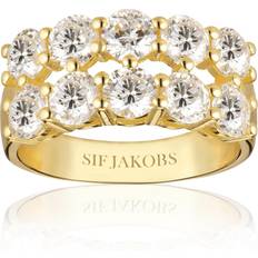 Allianseringer Sif Jakobs Belluno Due Ring - Gold/Transparent