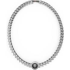 Guess Lion King Necklace - Silver/Transparent