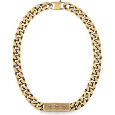 Guess Curb 4dc Frame Necklace - Gold