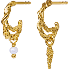 Smykker Maanesten Duo Earrings - Gold/Pearl