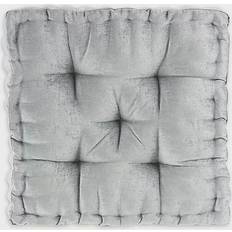 Intelligent Design Azza Square Floor Cushion in Grey Chair Cushions Gray (50.8x50.8)