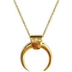 Dame - Gull Halskjeder Everneed Luna Moon Necklace - Gold/Transparent