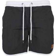 Urban Classics Retro Swim Shorts - Black/White