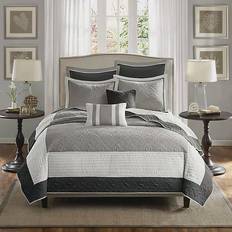 Madison Park Attingham Bedspread Black, Grey (228.6x228.6cm)