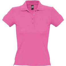 Sol's Women's People Pique Short Sleeve Cotton Polo Shirt - Orchid Pink