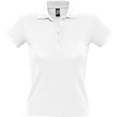 Sol's Women's People Pique Short Sleeve Cotton Polo Shirt - White