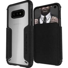 Wallet Cases Ghostek Exec3 Leather Flip Wallet Case for Galaxy S10e, Black