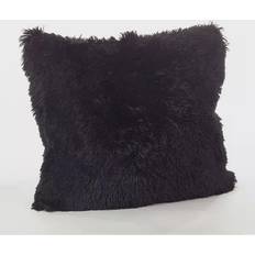 Saro Lifestyle Juneau Classic Faux Fur Throw Pillow Complete Decoration Pillows Black (45.72x45.72)
