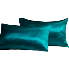 Madison Park Essentials Satin Pillow Case Blue (101.6x50.8)