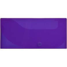 Jam Paper Snap Pencil Case 7.75x3.5x1 Purple 1/Pack