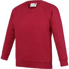 AWDis Kid's Academy Crew Neck Raglan School Sweatshirt 2-pack - Red