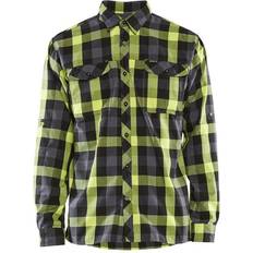 Gule - Herre Skjorter Blåkläder Flannel Shirt - Black/Yellow