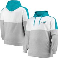 Profile Men's Aqua/Orange Miami Dolphins Big & Tall Colorblocked T-Shirt