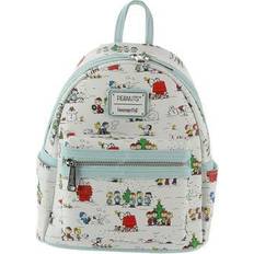 Loungefly Peanuts Happy Holidays All Over Print Womens Double Strap Shoulder Bag - Multi