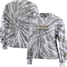 Gold - Women T-shirts Women's Wear by Erin Andrews Gray Vegas Golden Knights Tie-Dye Long Sleeve T-shirt