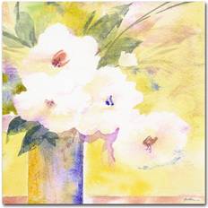Posters on sale Trademark Fine Art Sheila Golden 'White Flower Shadows' Canvas Art,14x14 Poster