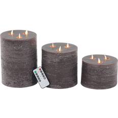 Candles SONOMA SAGE HOME Flameless 3-Piece Set in Brown BROWN