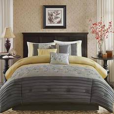 Queen Bedspreads Madison Park Serene Bedspread Yellow (228.6x228.6cm)