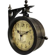 Black Table Clocks Infinity Instruments Charleston Indoor/Outdoor Thermometer/Clock Table Clock