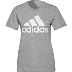 Adidas Loungewear Essentials Logo Tee - Medium Grey Heather