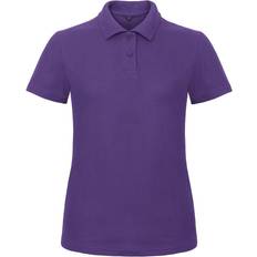 B&C Collection Women's ID.001 Short-Sleeved Pique Polo Shirt - Purple