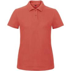 B&C Collection Women's ID.001 Short-Sleeved Pique Polo Shirt - Pixel Coral