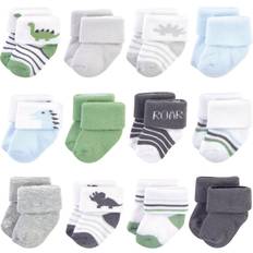 Hudson Baby Cotton Rich Newborn and Terry Socks, Boy Woodland