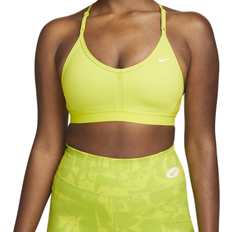 Nike Dri-FIT Indy Light-Support Padded V-Neck Sports Bra - Atomic Green/Atomic Green/Atomic Green/White