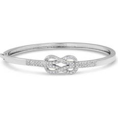 Montana Silversmiths Forever & Always Knot Bangle Bracelet - Silver/Tranparent