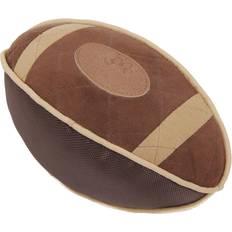 Petlife Pugskin Durable Oxford Squeaky Football Dog Toy