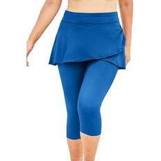 Swim365 Women's Skirted Swim Capri Pant Plus Size - Dream Blue