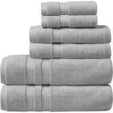 Towels Beautyrest Plume Cotton Feather Touch Antimicrobial Bath Towel Set 6 Piece Grey Bath Towel Gray