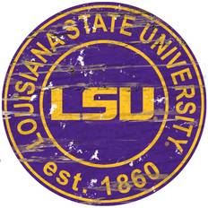 Fan Creations LSU Tigers Distressed Round Sign Board