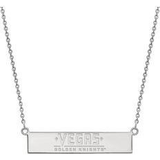 LogoArt Las Vegas Golden Knights Small Bar Necklace - Silver