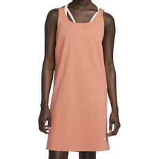 Fleece Kleider Nike Women Sportswear Jersey Dress - Madder Root/White