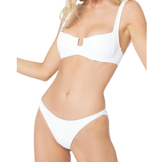 L*Space Pointelle Rib Camacho Bikini Bottom - White