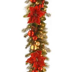 National Tree Company Decorations National Tree Company Home for the Holidays Pre Lit Christmas Garland Pre Strung with Clear Lights Decoration 6"