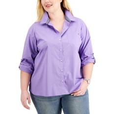 Tommy Hilfiger Roll-Tab Shirt Plus Size - Wisteria