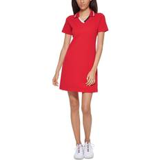 Tommy Hilfiger Johnny-Collar Polo Dress - Scarlet