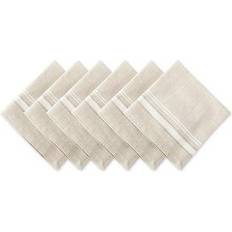 Zingz & Thingz French Striped Cloth Napkin White (50.8x50.8)