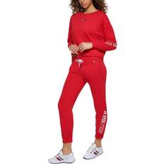 Tommy Hilfiger Women's Fleece Cropped Sweatshirt - Rich Red