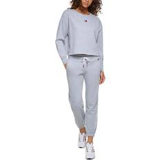 Tommy Hilfiger Women's Fleece Cropped Sweatshirt - Pearl Grey Heather