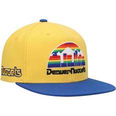 Gold - Women Caps Mitchell & Ness Denver Nuggets Hardwood Classics Snapback Hat Men - Gold/Royal