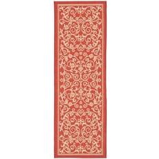 Safavieh Courtyard Red, Beige 27x144"