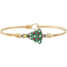 Luca + Danni Holiday Tree Bangle Bracelet - Gold/Silver/Red/Transparent/Green/Yellow
